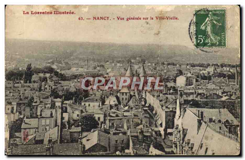 CPA La Lorraine Illustree Nancy Vue Generale Sur La Ville Vieille