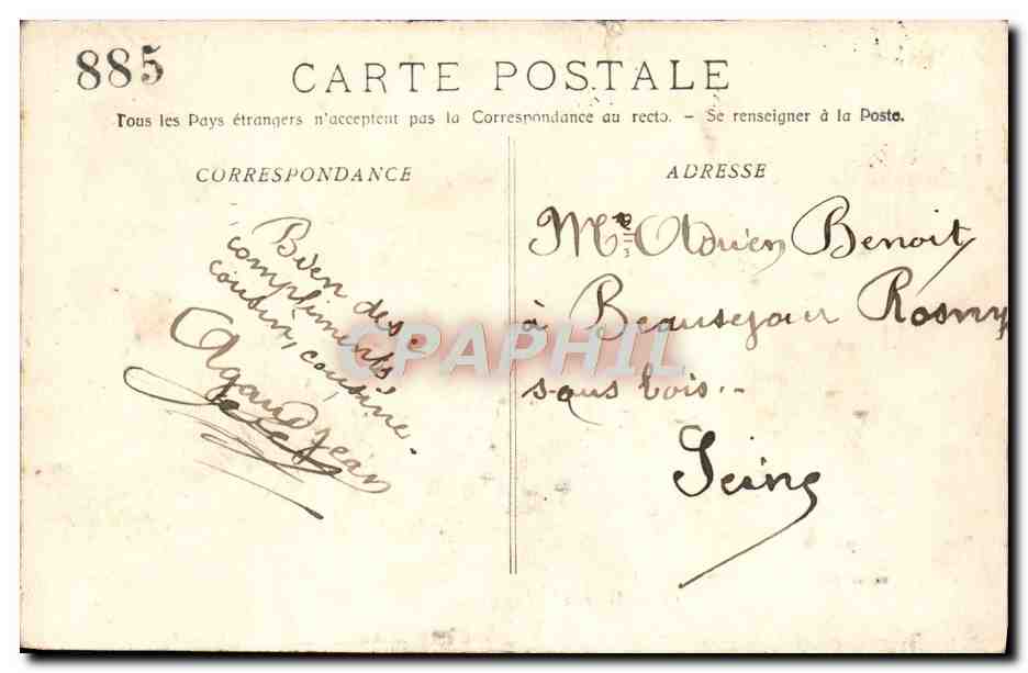 CPA Marseille Vue Generale Des Catalans — Verso