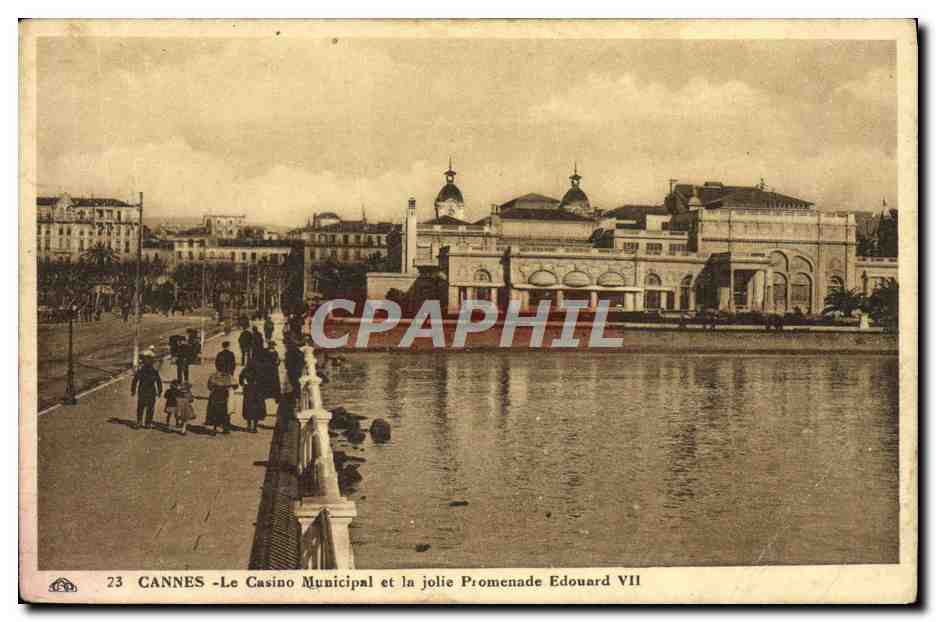 CPA Cannes Le Casino Municipal Et La Jolie Promenade Edouard VII