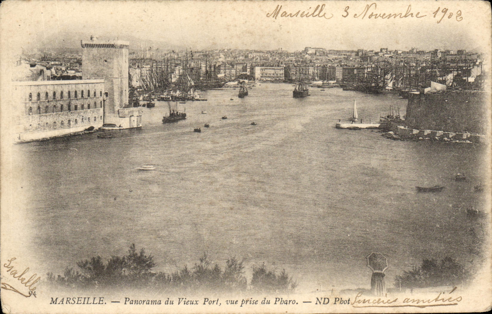 CPA Marseille Panorama Du Vieux Port Vue Prise Du Pharo