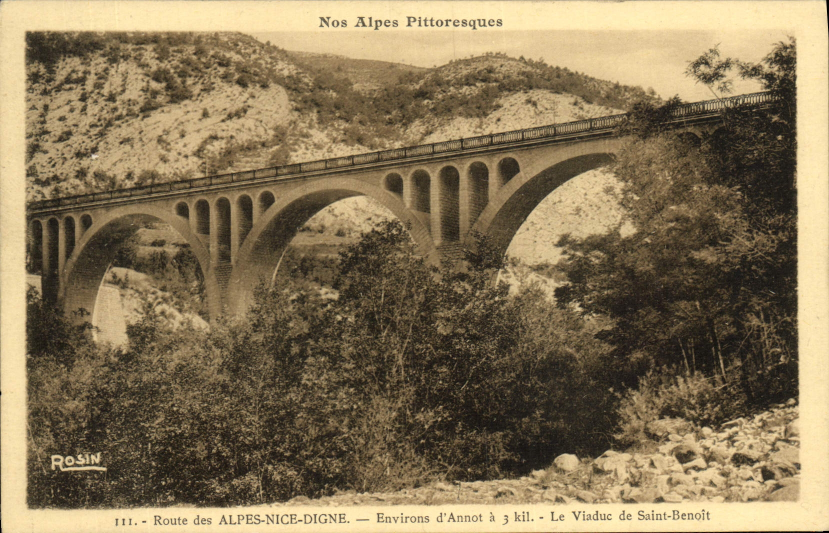 CPA Nos Alpes Pittoresques Route Des Alpes Nice Digne Environs D'Annot Le Viaduc De Saint Benoit