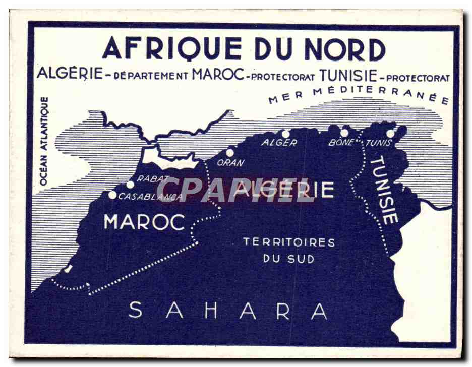 Carton Terres Francaises Tunisie La Kouba A Tunis — Verso