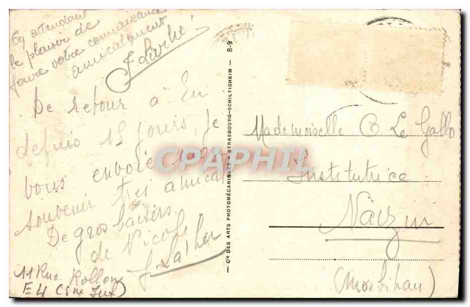 CPA Le Treport La Plage Les Tennis Et La Fregate Tennis — Rückseite