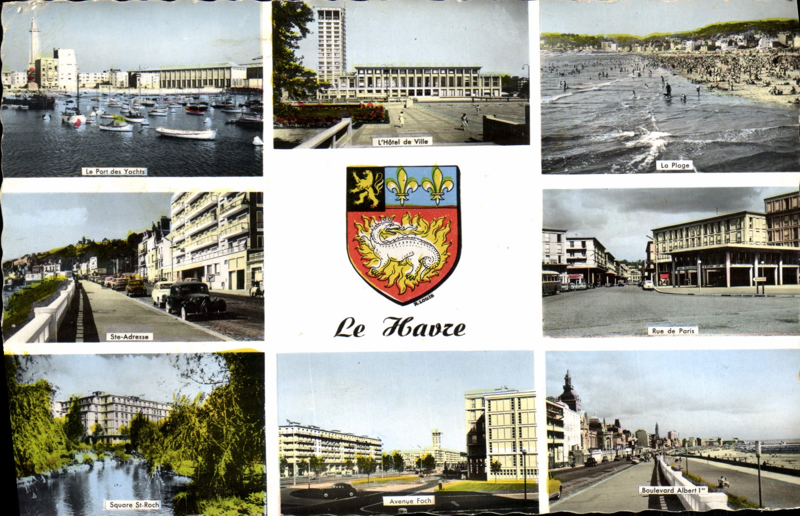 CPM Le Havre Port des yachts Hotel de ville St Roch Ste Adresse