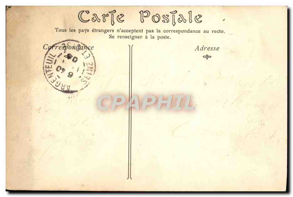 CPA Saint Germain En Laye Vue Generale Prise De l'Ascenseur Cimetiere  — Verso