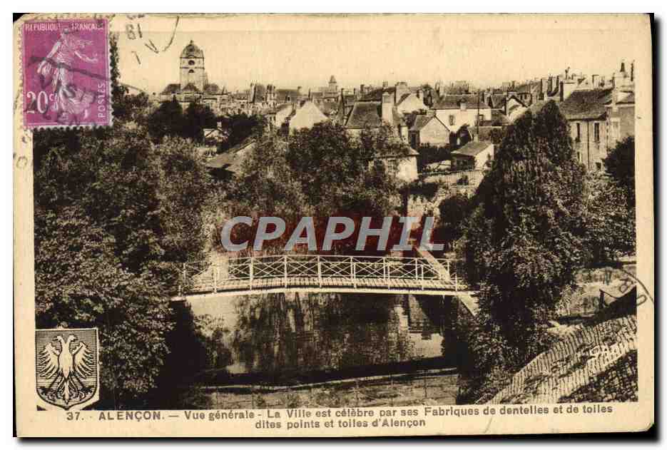 CPA Alencon Vue Generale Fabriques de dentelles et de toiles 