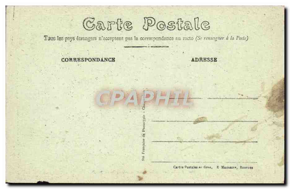 Bourges — Le Château d'eau, vu de profil — Cartes Postales no Gros, E. Maquaire — Verso