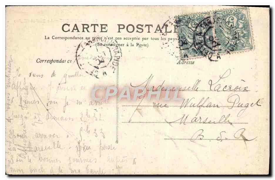 CPA Saint Affrique Le Quai Et l'Eglise — Rückseite