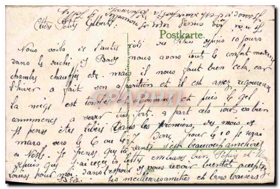 CPA Strassburg I E Kaiserpaiast — Verso