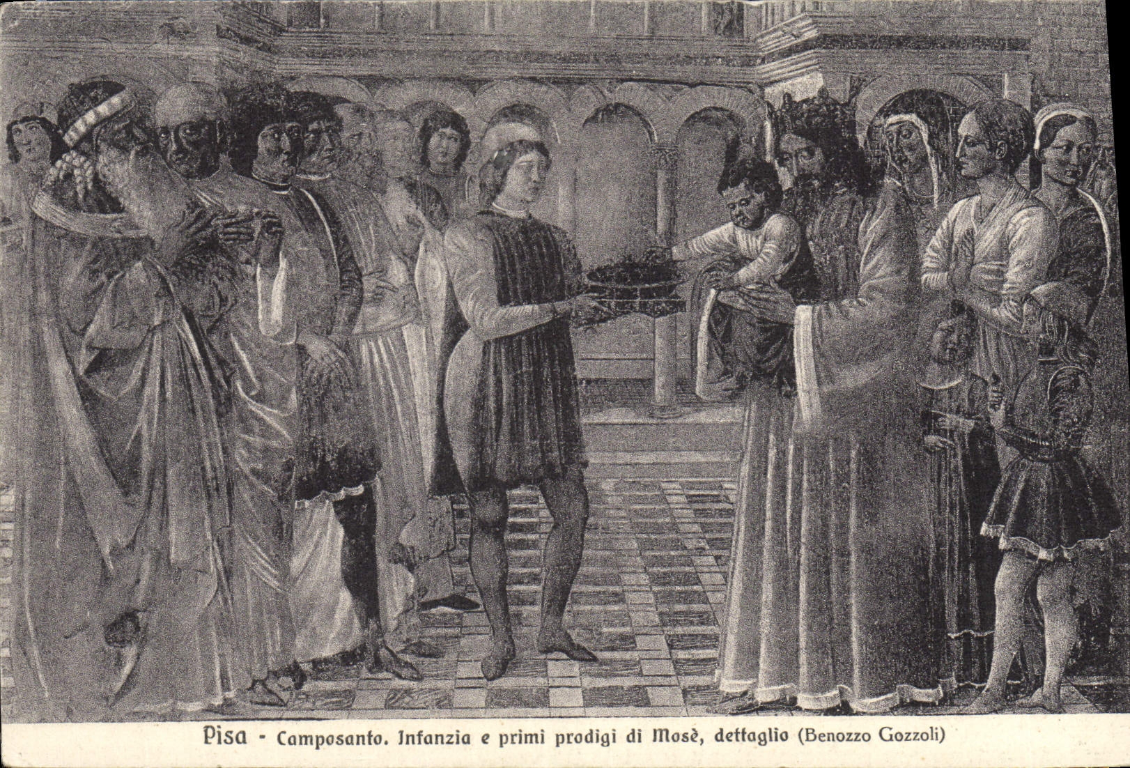 CPA Pisa Camposanto Infanzia E Primi Prodigi Di Mose Dettaglio Benozzo Gozzoli