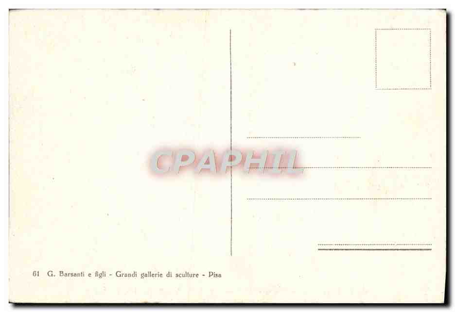 CPA Pisa Camposanto Infanzia E Primi Prodigi Di Mose Dettaglio Benozzo Gozzoli — Verso