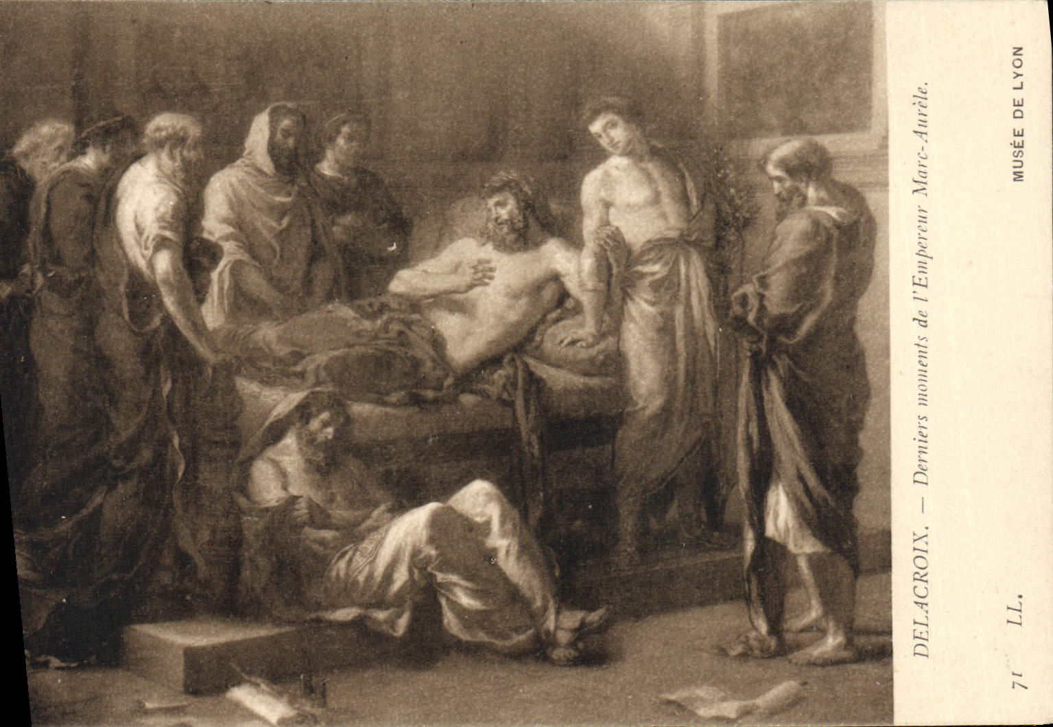 CPA Delacroix Derniers Moments De l'Emper Marc Aurele Musee De Lyon