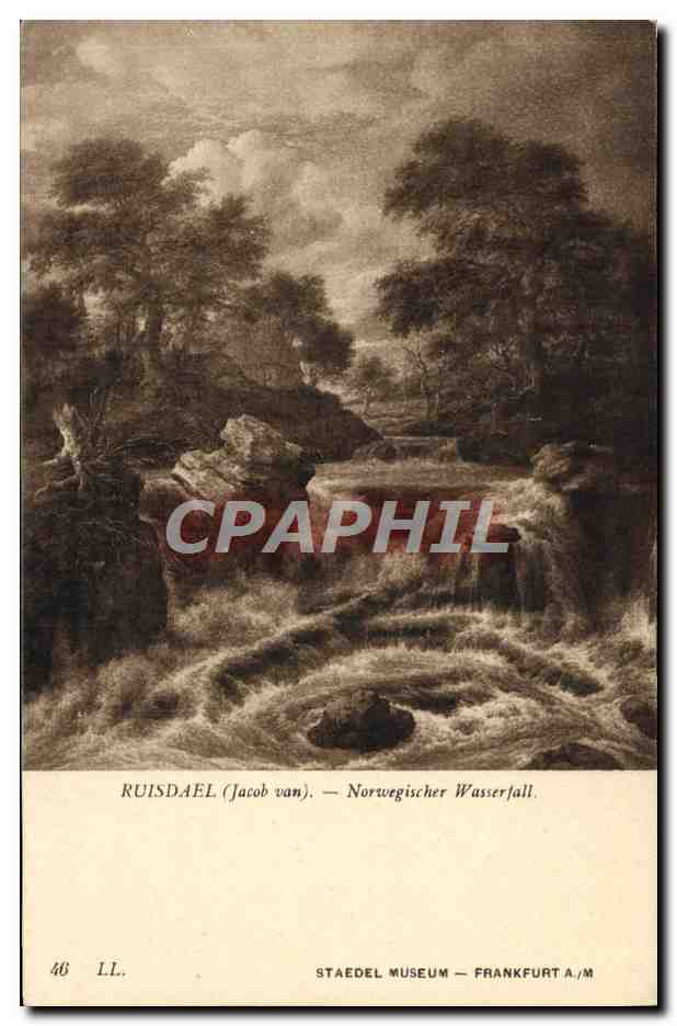 CPA Ruisdael Norwegischer Wasserfall Staedel Museum Frankfurt Norvege