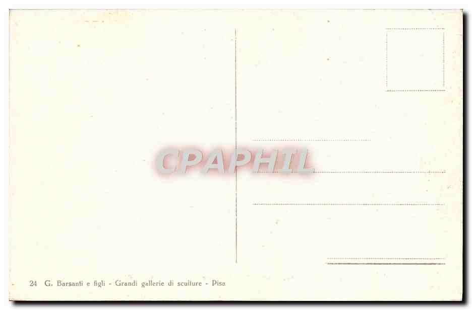 CPA Pisa Caposanto La Creazione Di Radamo Ed Eva Espulsione P di Puccio — Verso