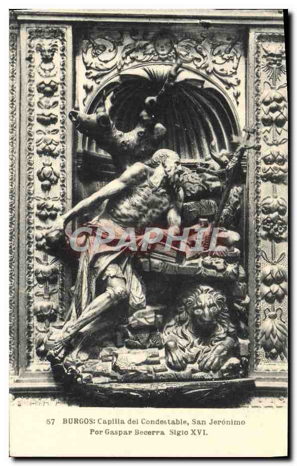 Burgos: Kapelle des Constablen, Heiliger Hieronymus — Skulptur von Gaspar Becerra, 16. Jahrhundert