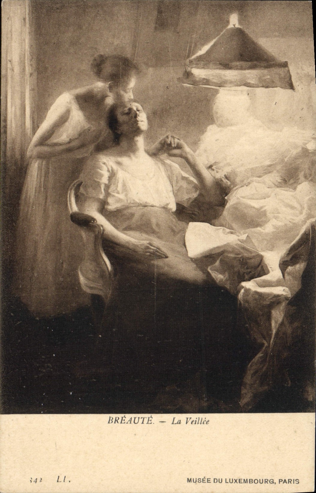 CPA Breaute La Veillee Musee Du Luxembourg Paris