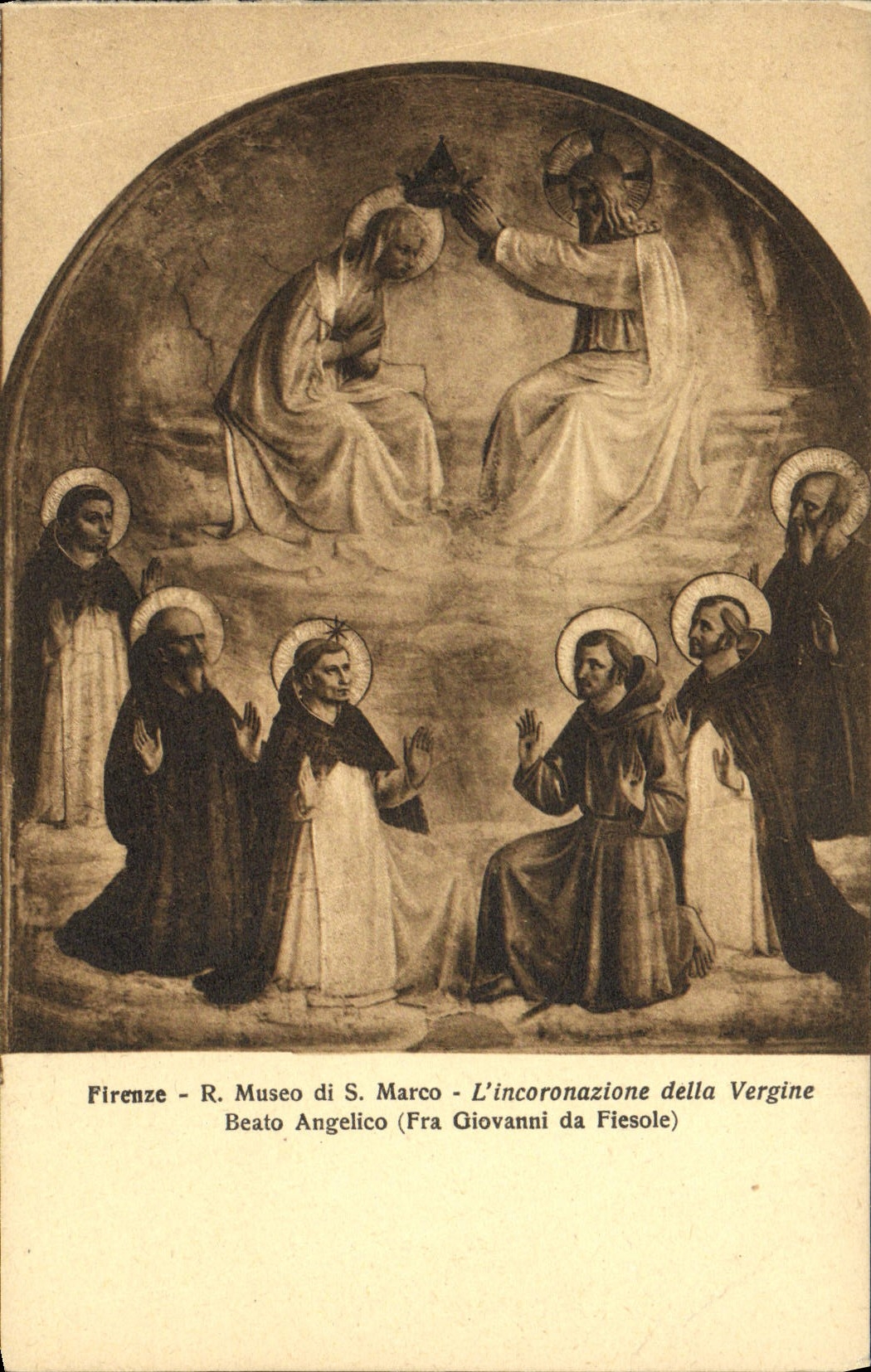 CPA Pirenze R Museo Di S Marco L'incoronazione Della Vergine Beato Angelico Fra Giovanni da Fiseole