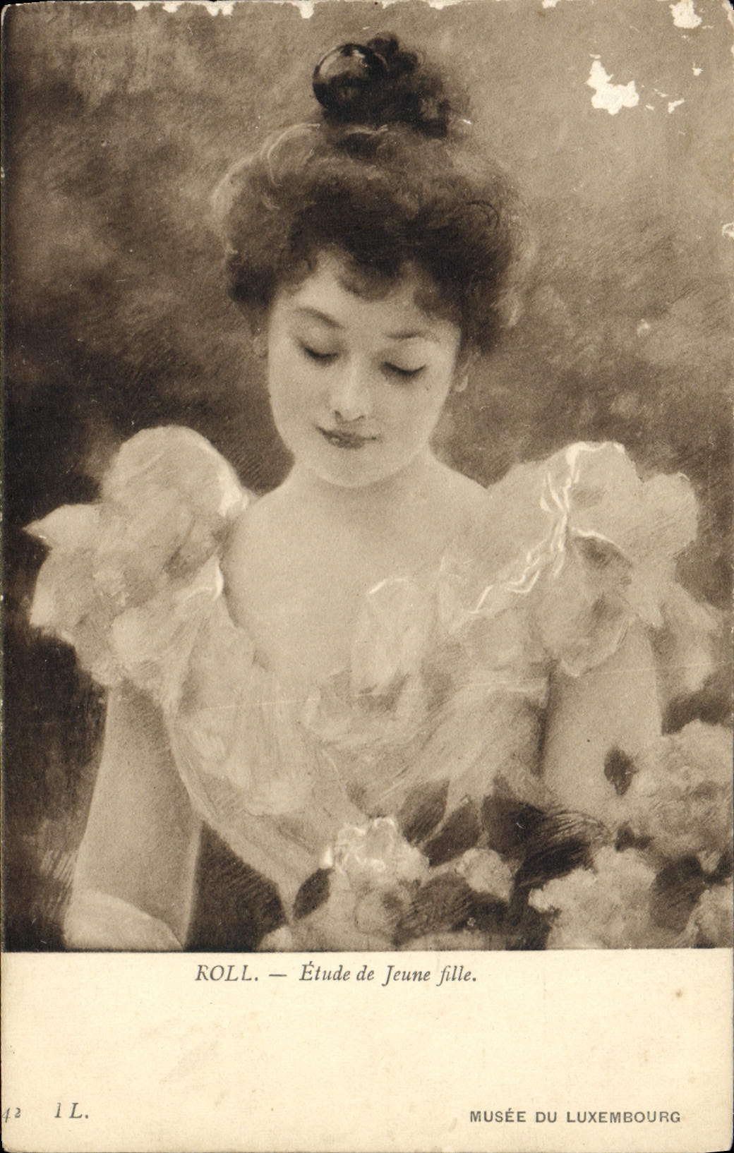 CPA Roll Etude De Jeune Fille Musee Du Luxembourg Paris 