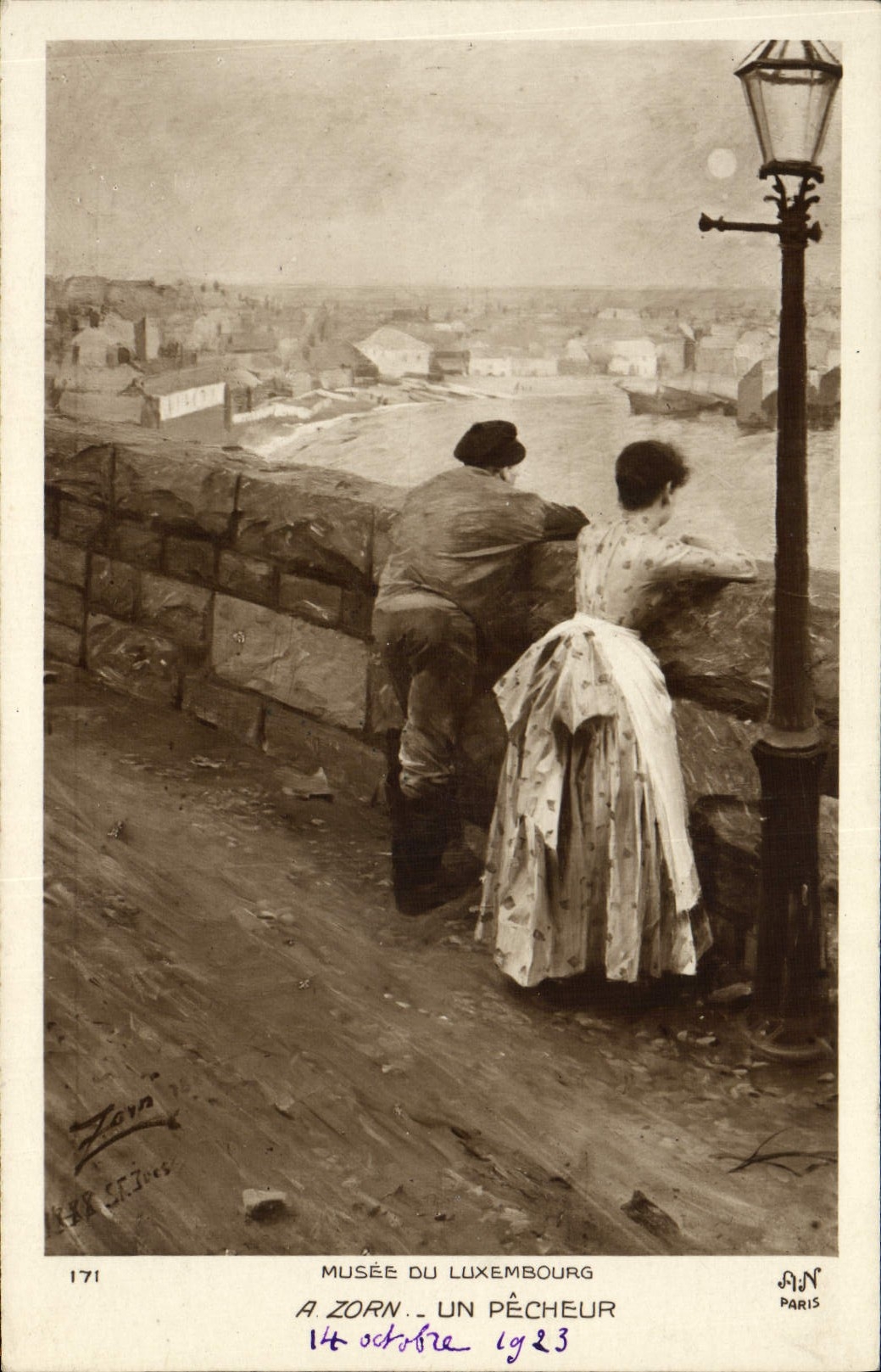 CPA Musee Du Luxembourg A Zorn Un Pecheur Peche