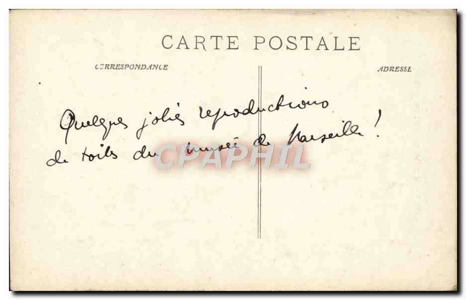 CPA Musee De Longchamp Marseille Saintpierre La Caresse Inattendue Biche Femme — Verso
