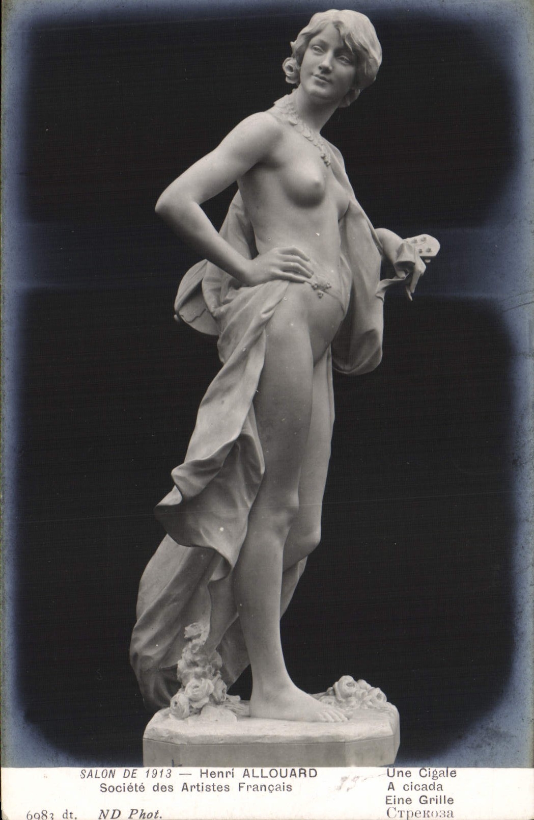 Sculpture 'A Cicada' — Salon of 1913 — Henri Allouard — Society of French Artists