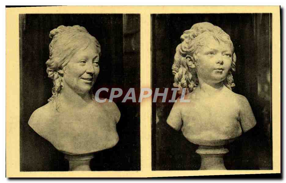 Bustes de Jean-Antoine Houdon — Buste de Mme Houdon et Buste de Sabine Houdon à cinq ans — Fernand Nathan
