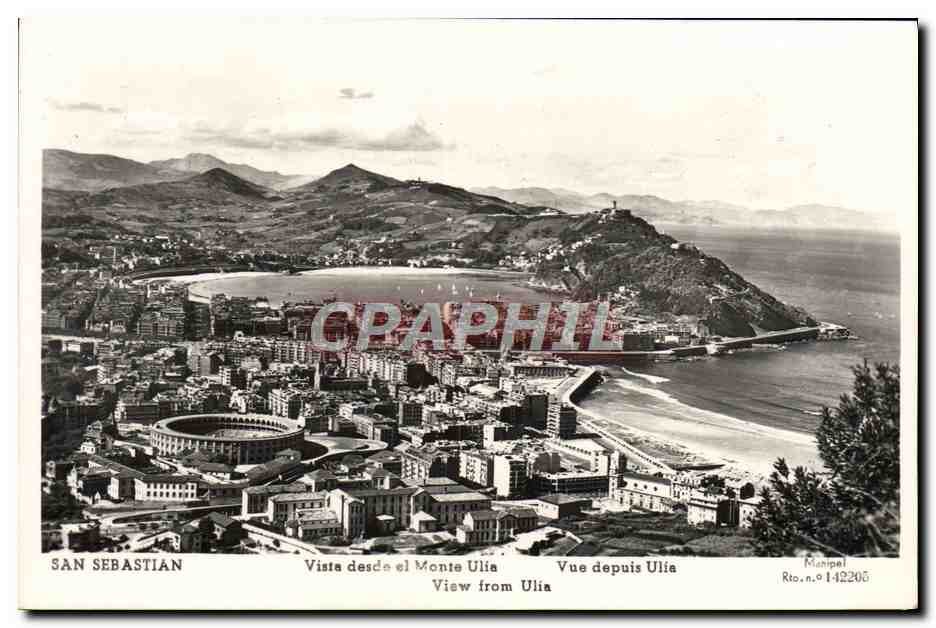 CPM San Sebastian Vista Desde El Monte Ulia Vue Depuis Ulia