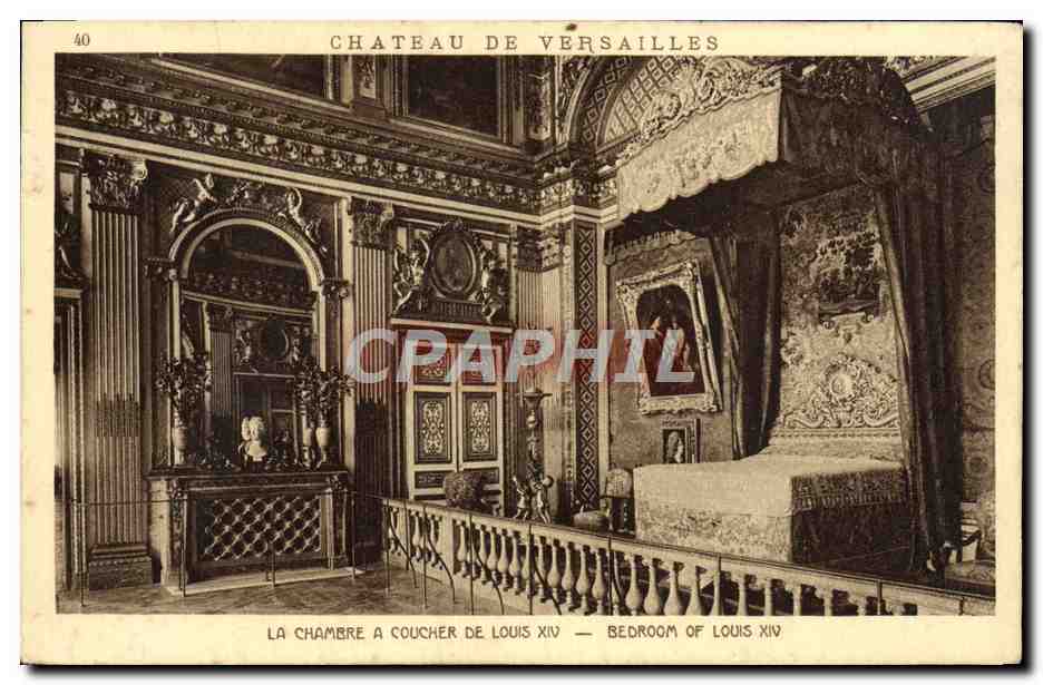 CPA Chateau De Versailles La Chambre A Coucher De Louis XIV