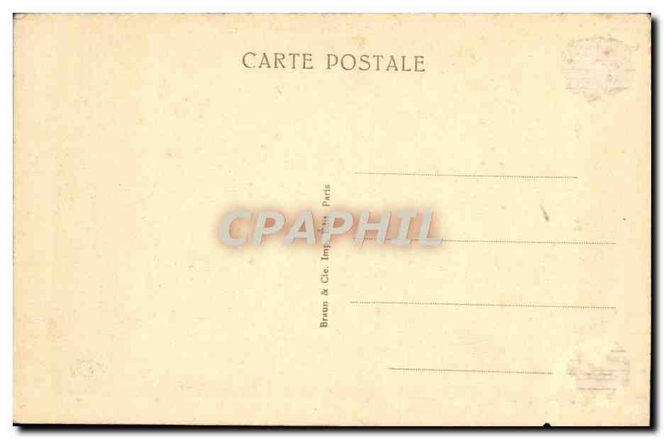 Parc de Versailles — Le panorama du château — Braun & Cie, Paris — Verso