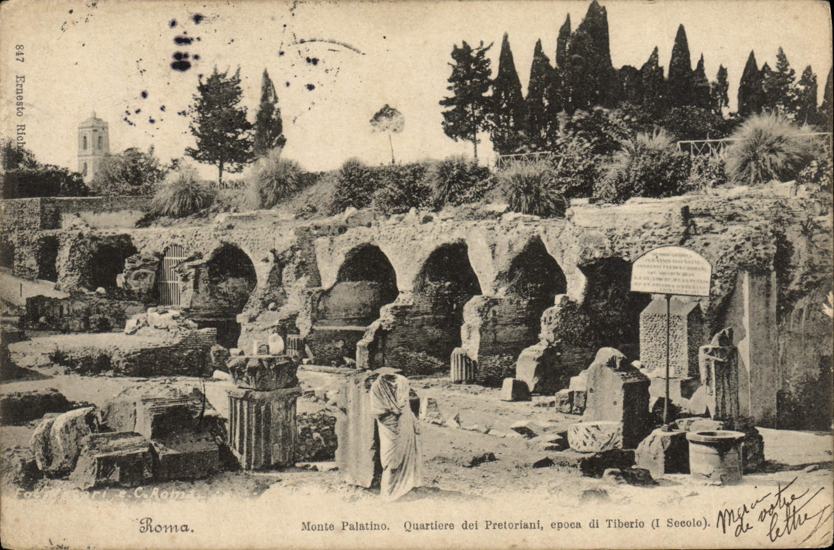 CPA Roma Monte Palatino Quartiere Dei Pretoriani epoca di Tirberio