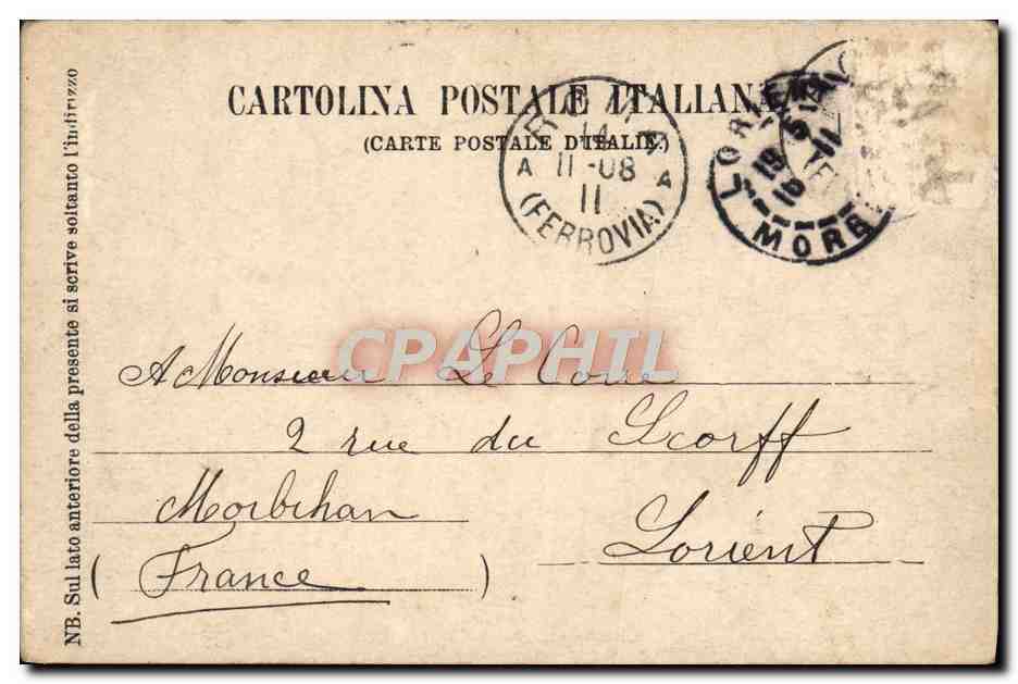 CPA Roma Monte Palatino Quartiere Dei Pretoriani epoca di Tirberio — Rückseite