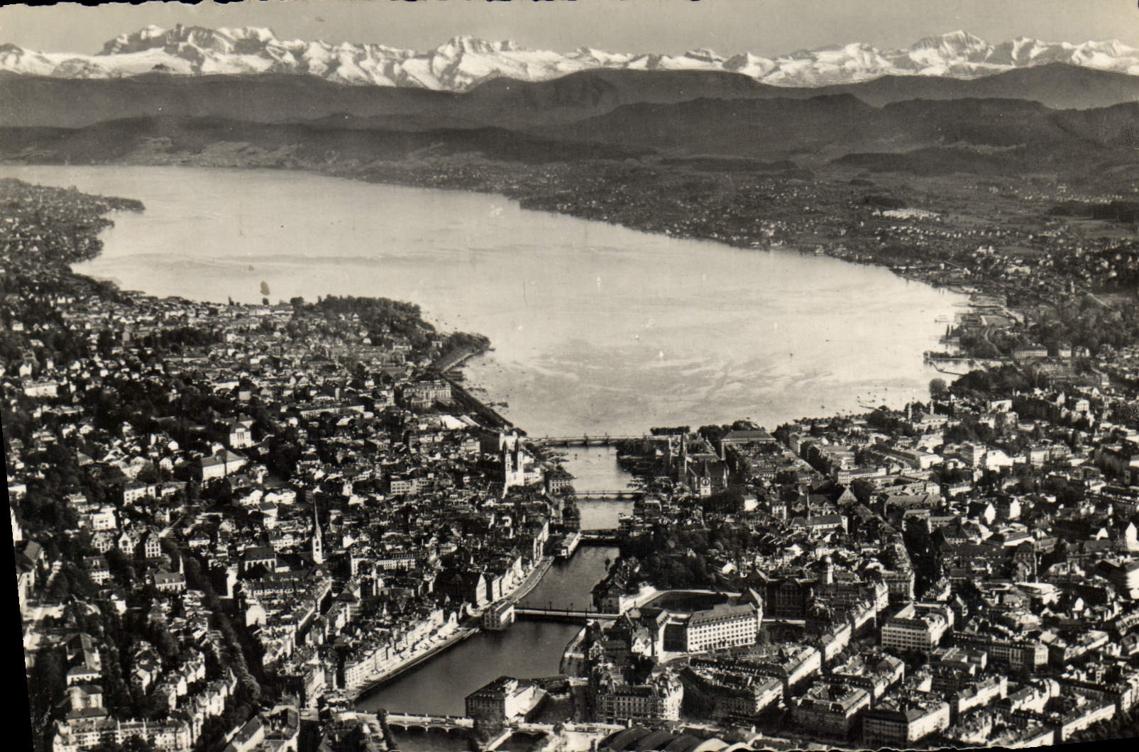 Zurich, la ville intérieure — vue aérienne — éditeur Z 2890