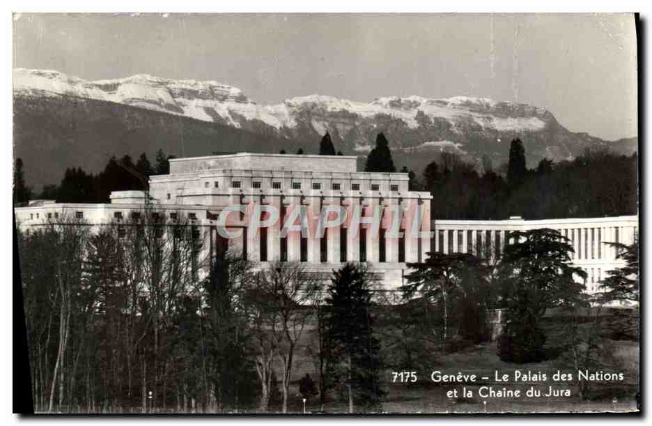 CPM Geneve Le Palais Des Nations Et La Chaine Du Jura