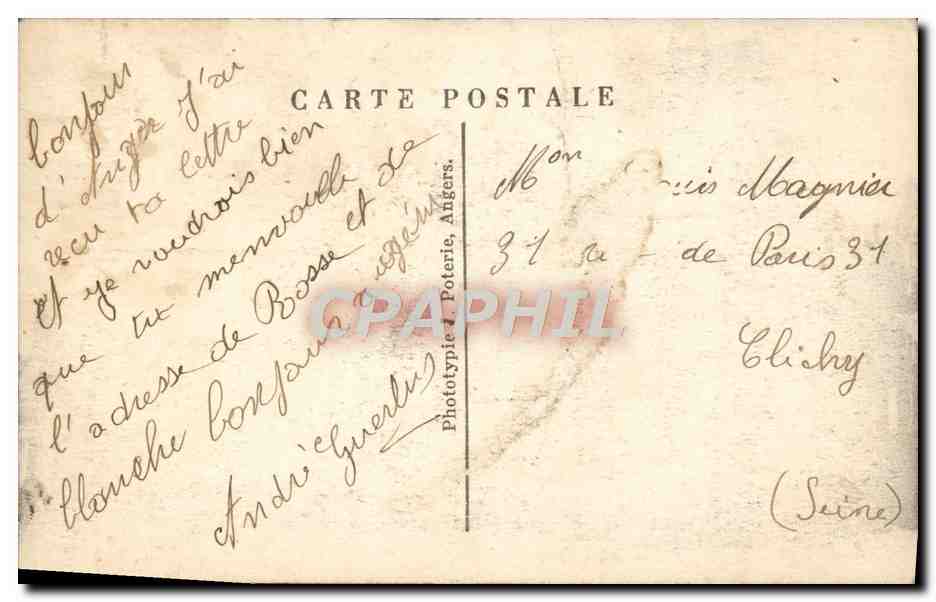 CPA Angers Chateau Du Roi De Pologne — Rückseite