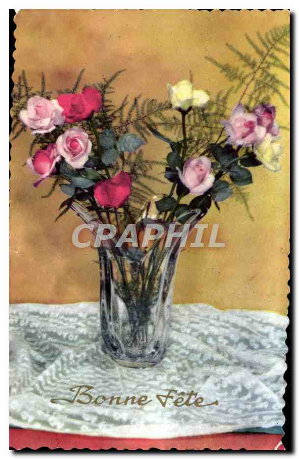 CPM Fantaisie Fleurs Bonne Fete