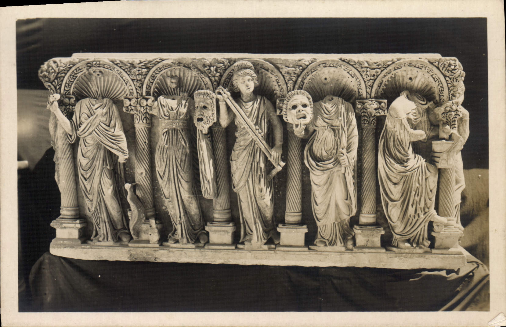 CPA Roma Museo Nazionale Romano Sarcofago Con Apollo E Le Muse