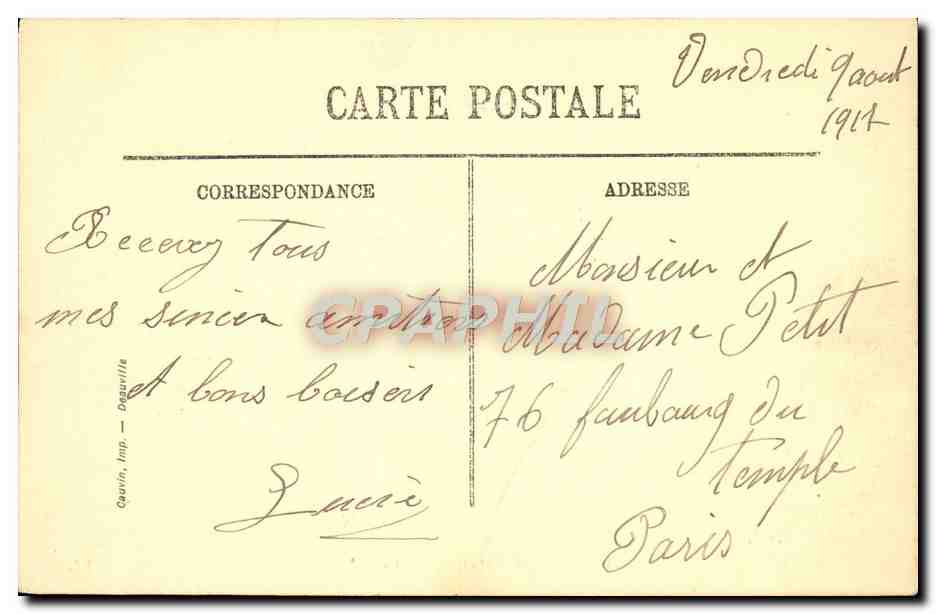 CPA Trouville Deauville Les Jetees A L Heure De La Maree — Rückseite