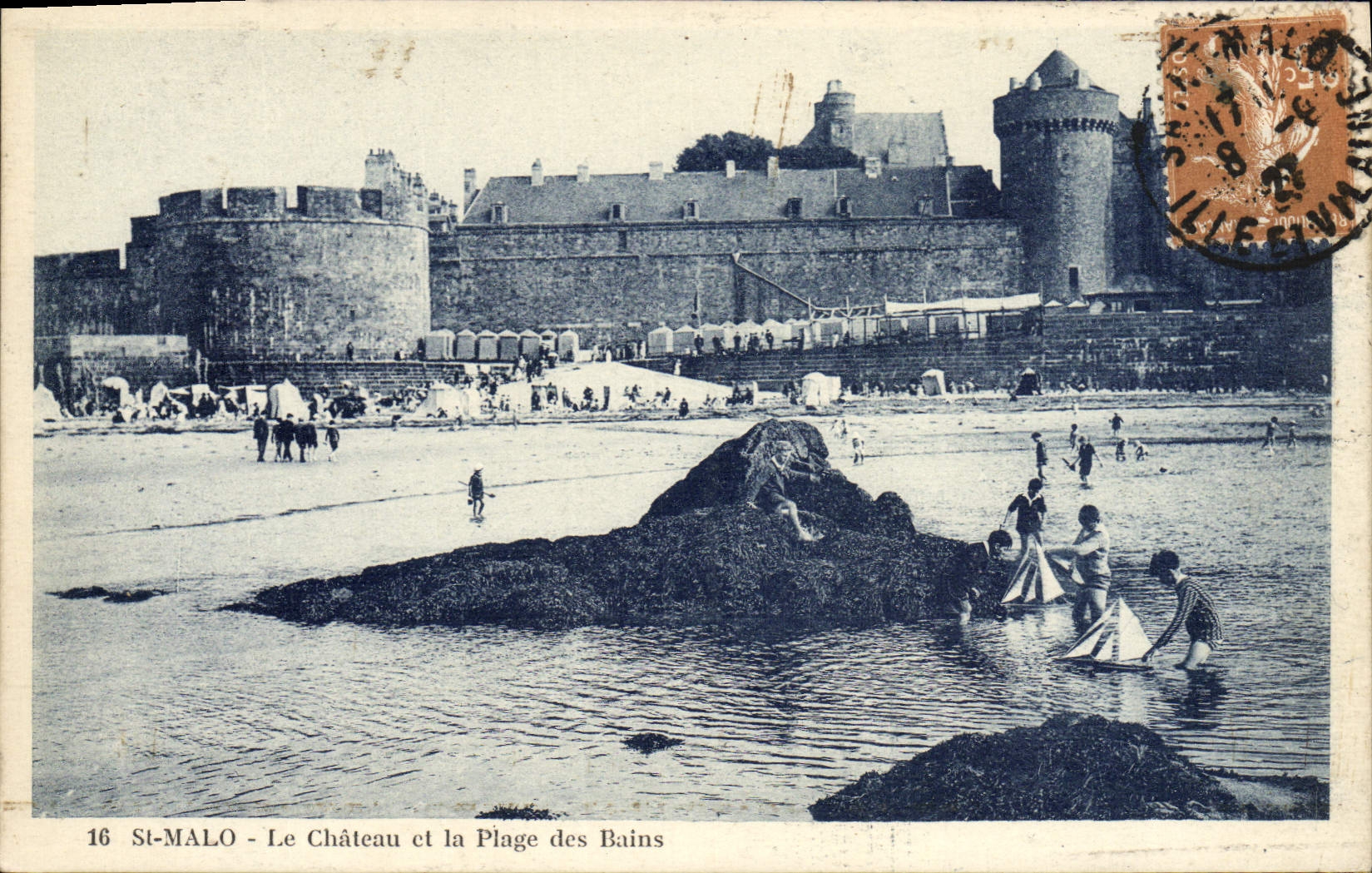 CPA St Malo Le Chateau Et La Plage Des Bains