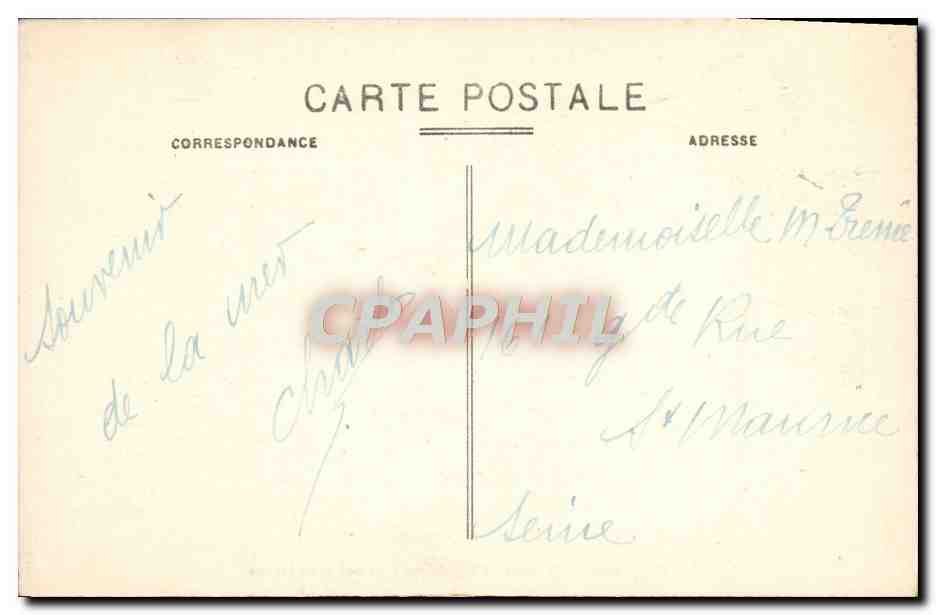 CPA Fecamp L'Entree Du Port Par Gros Temps — Rückseite