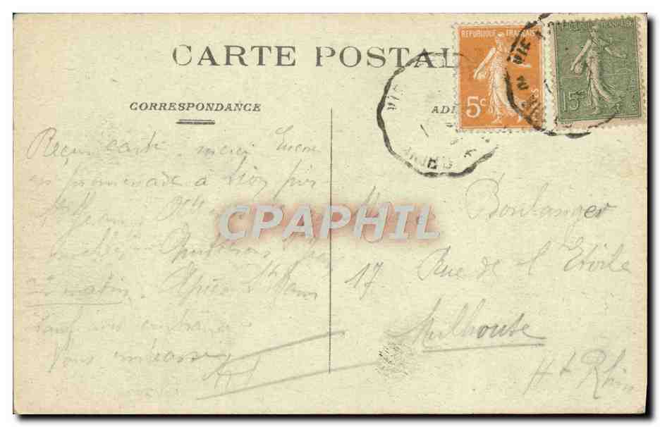 CPA Croix de Vie La Cote La Grotte Du Pare — Verso