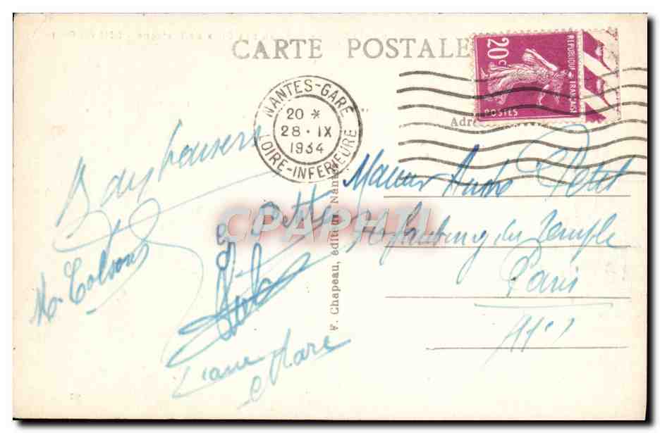 CPA Nantes Le Chateau Des Ducs De Bretagne Cote Du Qual — Verso
