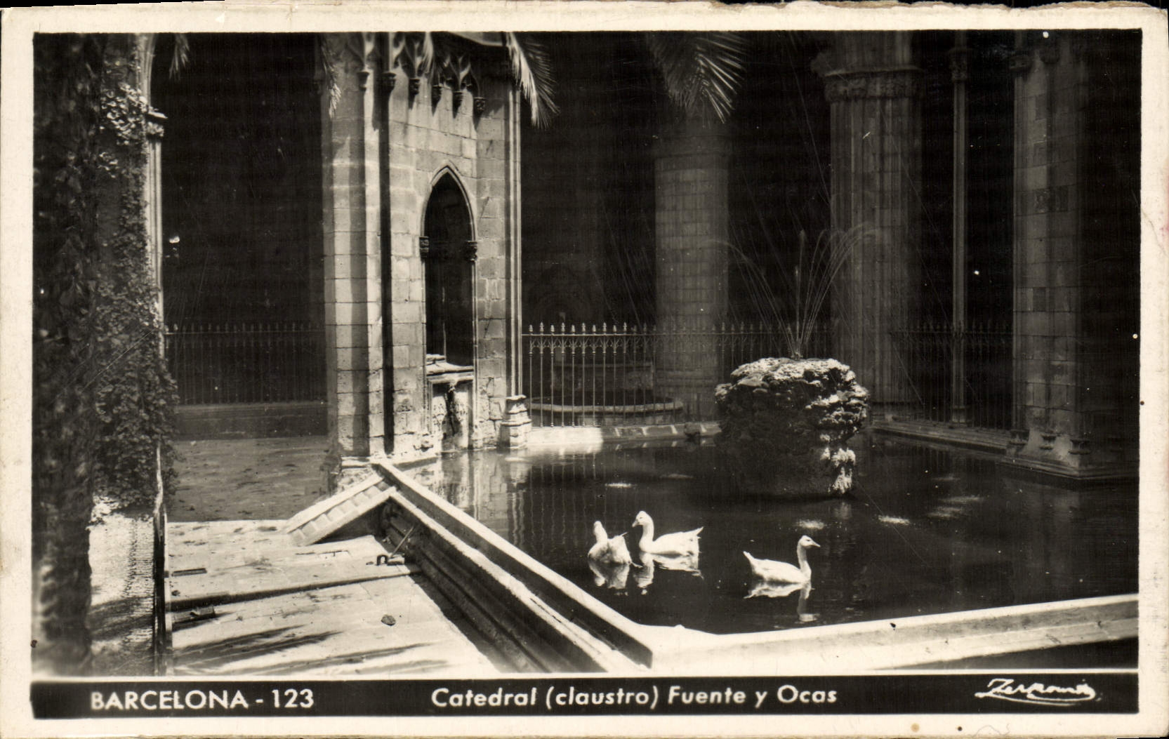 CPA Barcelona Catedral Fuente Y Ocas