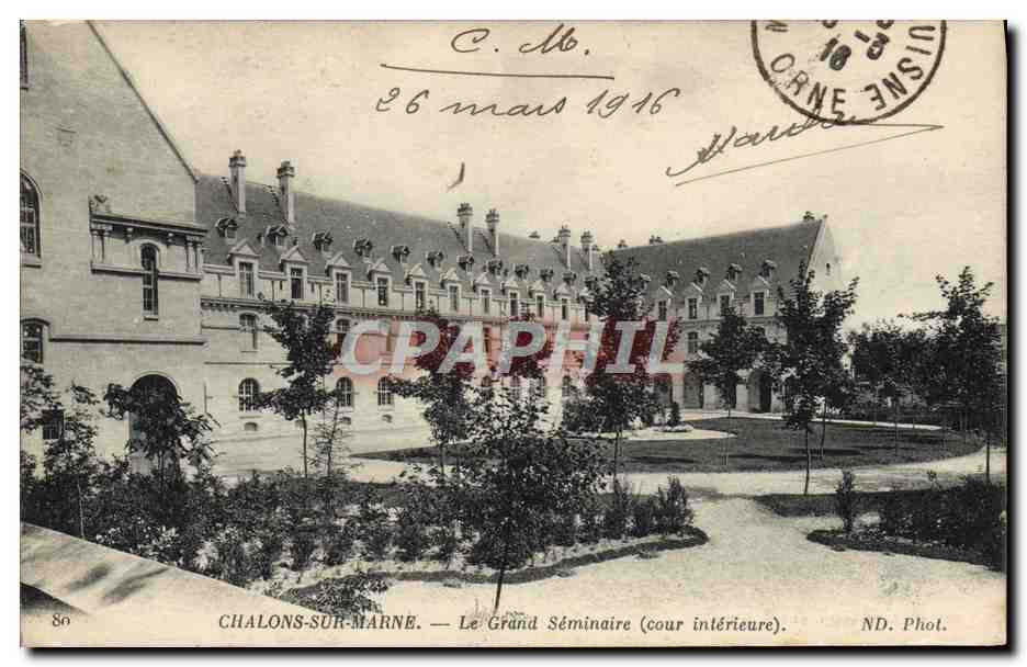 CPA Chalons Sur Marne Le Grand Seminaire Cout interieure