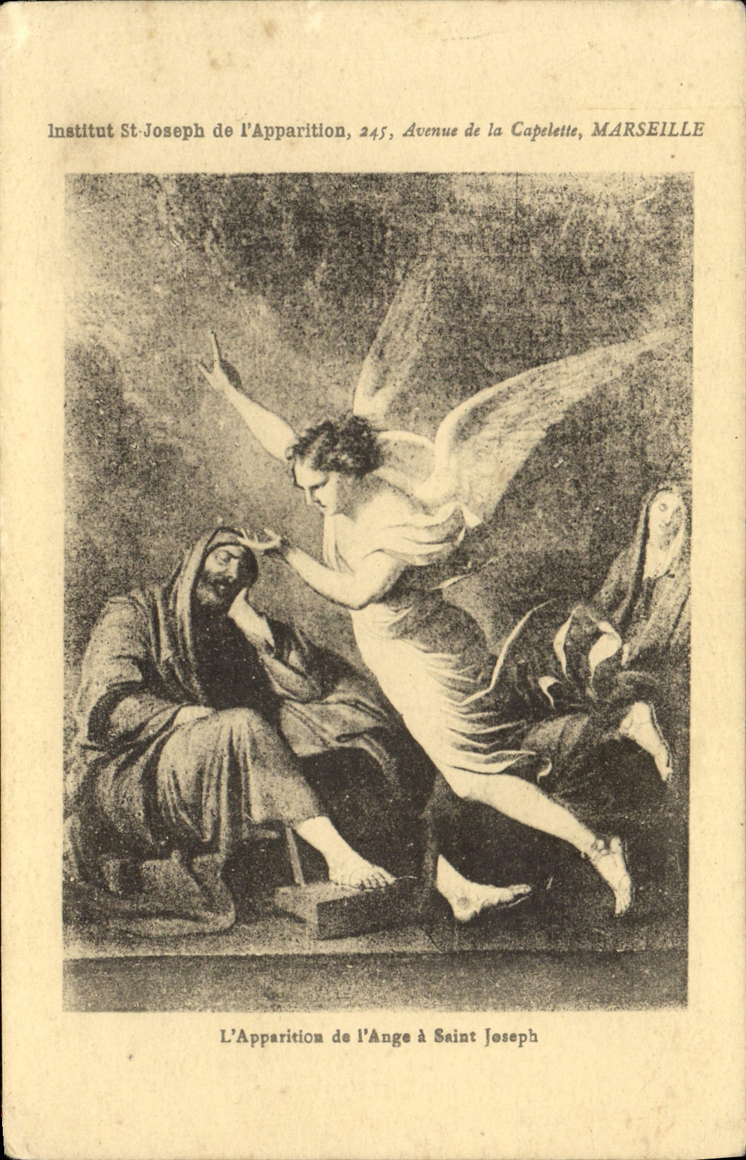 L'Apparition de l'Ange à Saint Joseph — Institut St-Joseph de l'Apparition, 245, Avenue de la Capelette, MARSEILLE