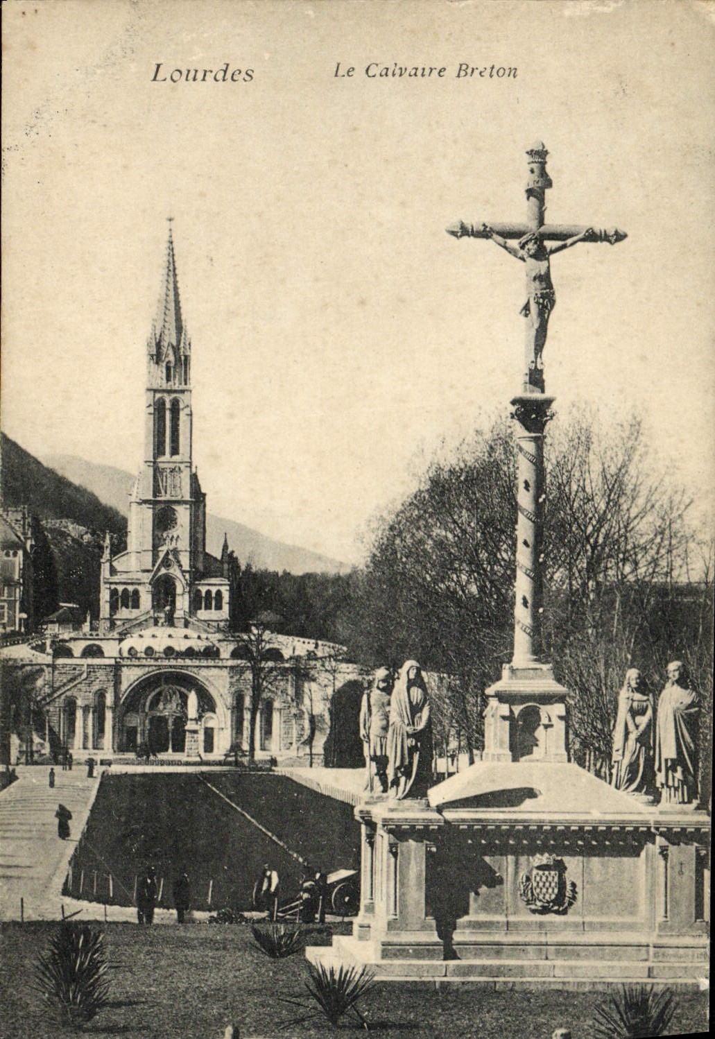 CPA Lourdes Le calvaire Breton
