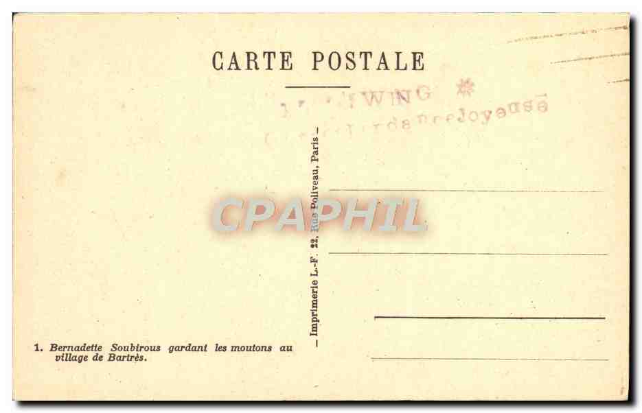 CPA Musee Bernadette Lourdes — Verso