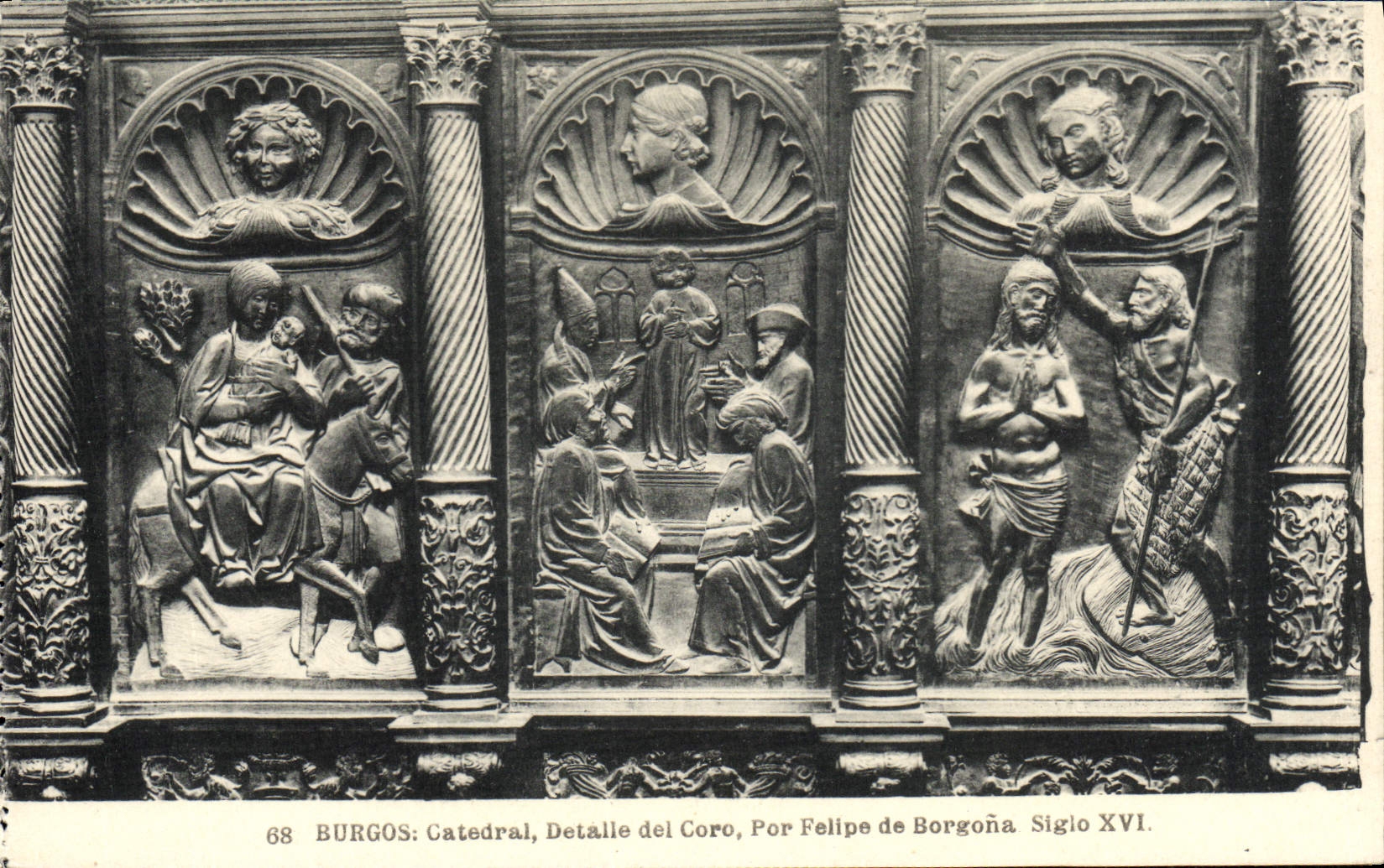 Burgos: Cathédrale, détail du choeur, par Felipe de Borgogne, siècle XVI