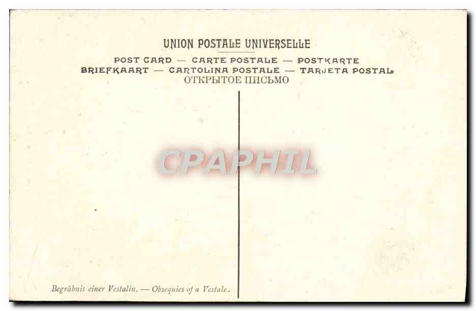 CPA Baudry Euterrement D'Une Vestale Musee de Lille — Verso