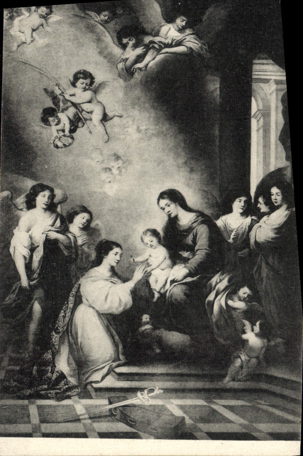 CPA Obra Postuma De Murillo Santa Catalina Martir Que Se Venera En el Ex Convento De Capuchinos Cadiz