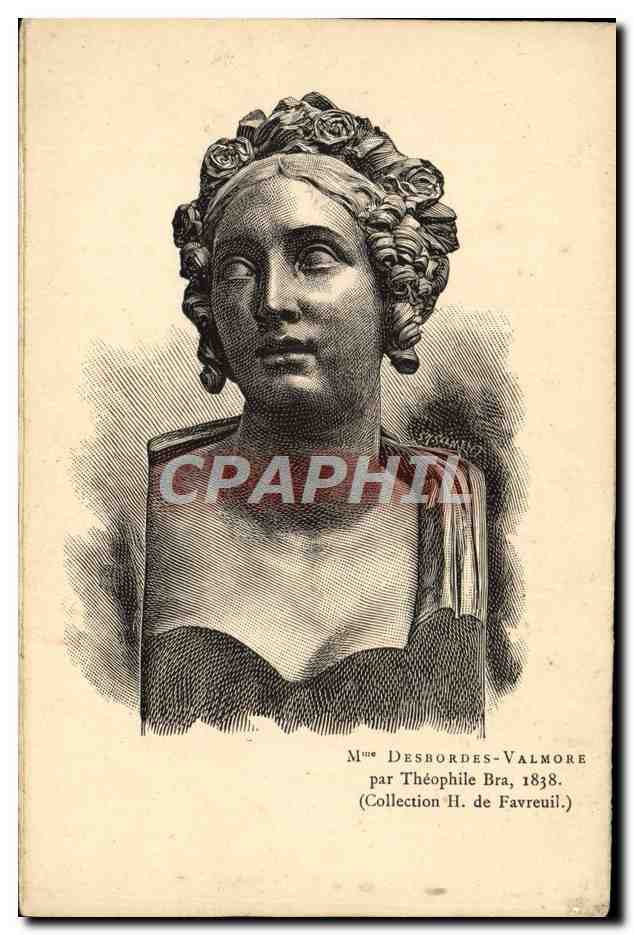 Büste der Madame Desbordes-Valmore — Skulptur von Théophile Bra, 1838 — Sammlung H. de Favreuil